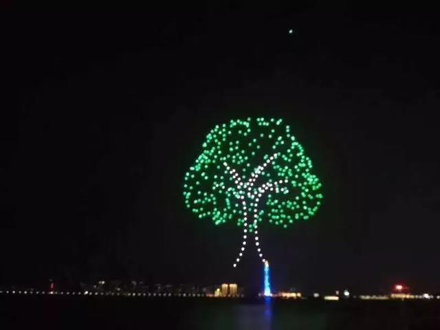超燃！昨夜600台无人机在八里湖夜空上演灯光秀！