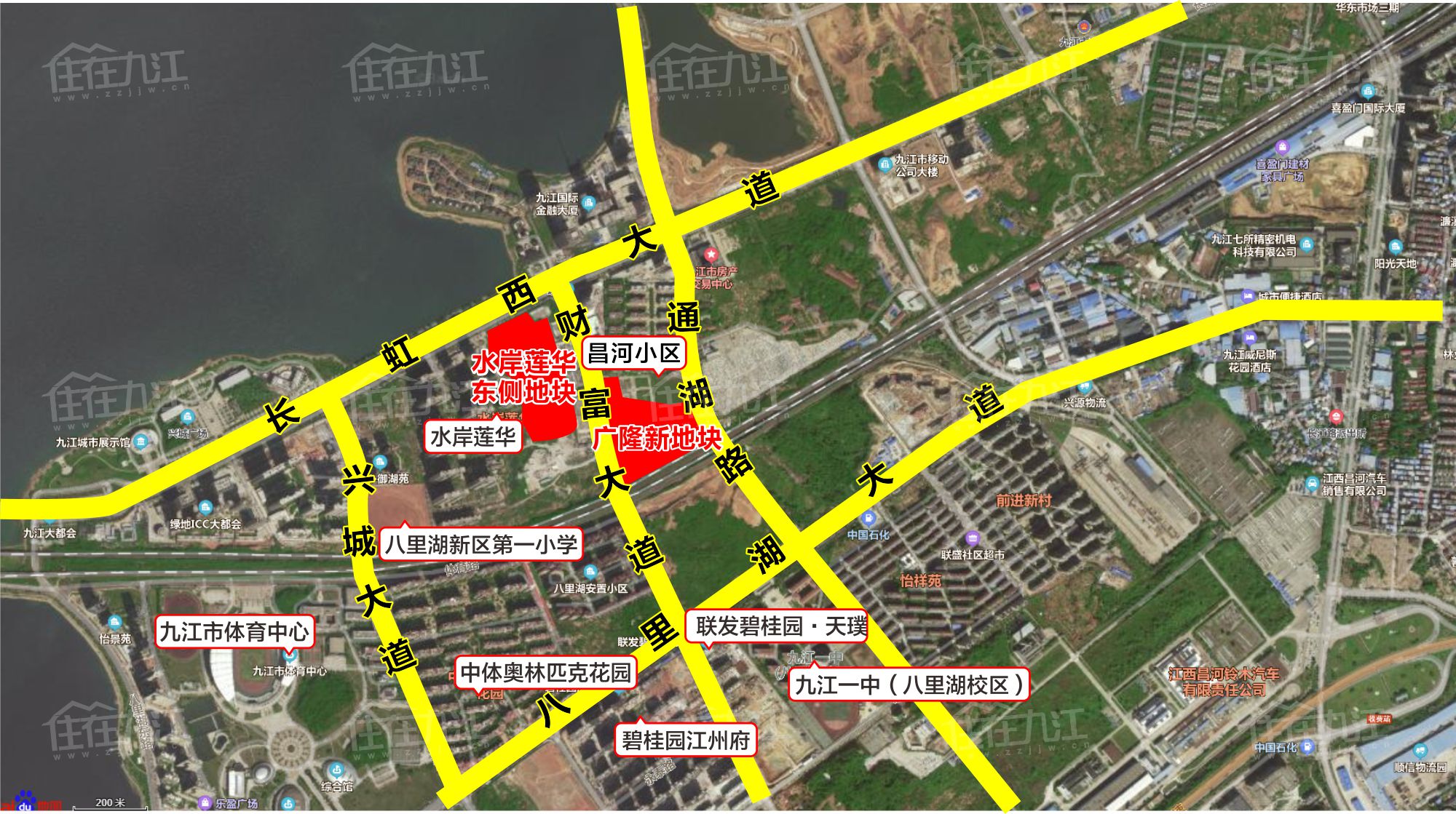 九江市八里湖新区地图图片